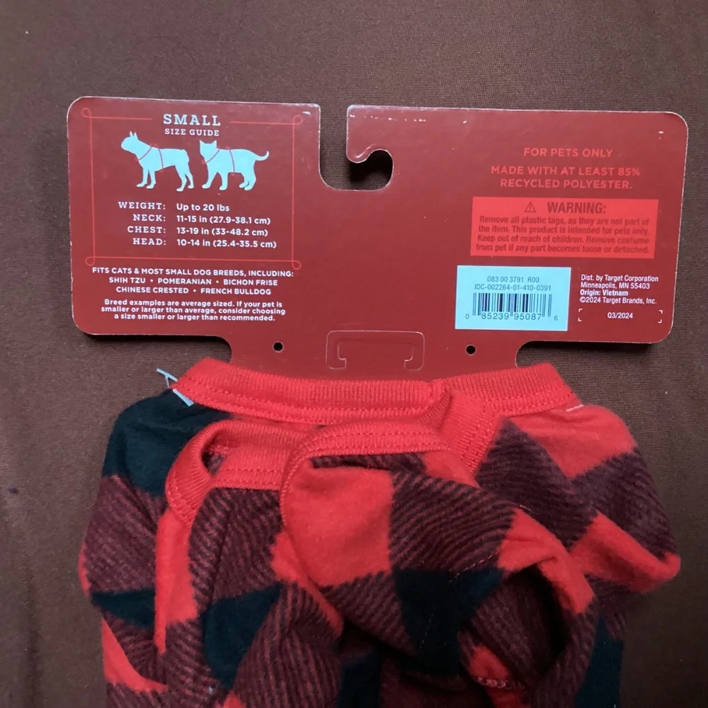 Wondershop at Target Pet Pajamas New with Tag Size Small